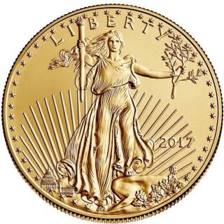 2017 - $5 1/10oz Gold American Eagle Bu photo
