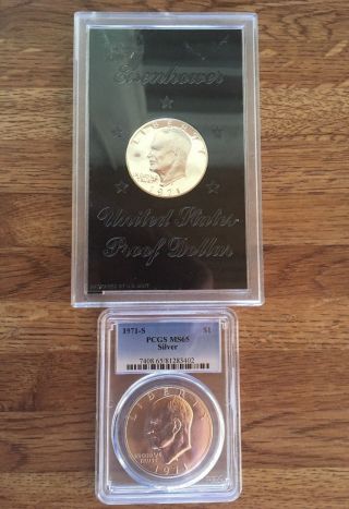 1971 Silver Ike Ms And Proof photo