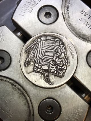 Hobo Nickel Coin Art Sugar Skull 130 photo