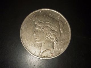 1922 Silver Dollar Peace Dollar D Denver photo