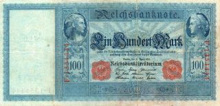 Xxx - Rare German 100 Mark Empire Banknote From 1910 Fine photo