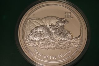 Pre - - 2008 Australia 1 Kilo Silver.  999 Lunar Mouse Rat Bu Series Ii Perth photo