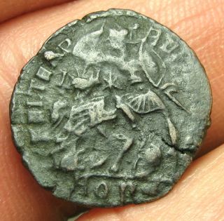 Constantius Ii - Ae3 Follis - Fallen Horseman - Ric 215,  Aquileia photo