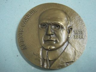 Nobel Prize For Medicine In 1912 Alexis Carrel 1873/1944 Bronze Medal photo