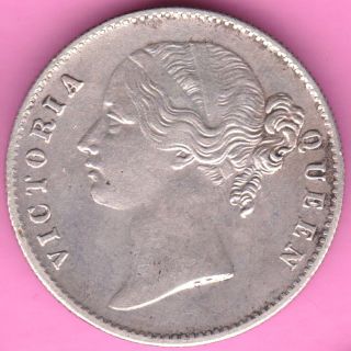 British India - 1840 - Divided Legend - One Rupee - Victoria - Rarest Silver Coin - 61 photo