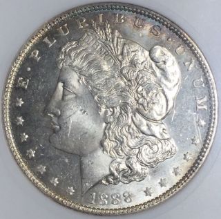1888 - P $1 Morgan Silver Dollar (anacs Ms63dmpl) Gm16728 photo
