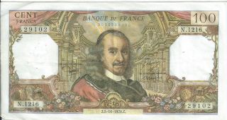 French Bank De France 100 French Franc 5 - 10 - 1978 Pick 149f Cornelle 29102 photo