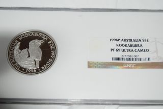 1996 Australia S$2 Kookaburra Ngc Pf69 Silver Proof photo