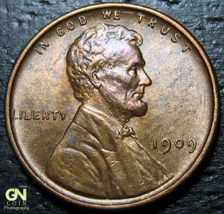 1909 Vdb Lincoln Cent Wheat Penny - - Make Us An Offer Y7729 photo