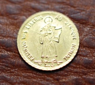 1898 San Marino Small Gold Coin photo