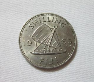 Fiji.  1 Shilling,  1965.  Queen Elizabeth Ii. photo