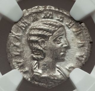 Roman Empire,  Julia Mamaea,  Ad 222 - 235,  Ar Denarius,  Ngc Au photo