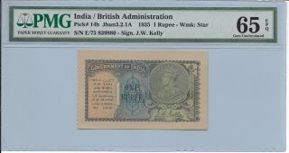 India / British Administration - 1 Rupee,  1935.  Pmg 65epq. photo