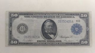 1914 $50 Cleveland Federal Reserve Note photo