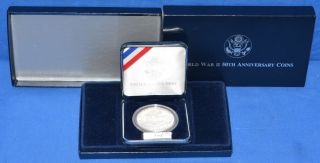 1991 - 1995 Wwii 50th Anniversary Commemorative Uncirculated $1 Silver Coin photo