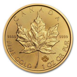 1 Oz 2016 Gold (canada) Canadian Maple Leaf $50 Bu photo