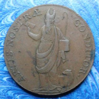 1791 Great Britain Yorkshire Leeds Half Penny Conder Token D&h 52 photo