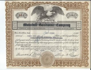 Mf - 029 - Bon - Ton Beverages,  Stock Certificate,  1934,  Waukesha,  Wisconsin Canceld photo