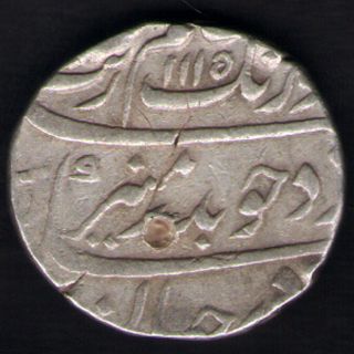 Mughals - Aurangzeb - Surat - Ah:1115/ry:48 - One Rupee - Rarest Silver photo