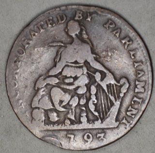 Ireland 1793 Half Penny Token - Camc Ryan And Camc photo