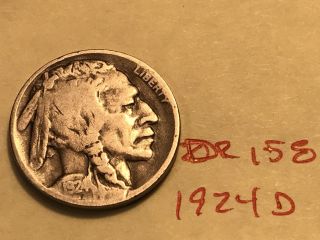 1924 - D 5c Buffalo Nickel (dr158) photo