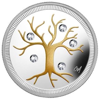 2014 Canada $3 Fine Silver Coin - Jewel Of Life photo