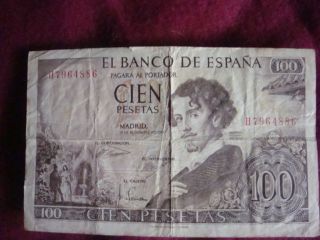 El Banco De Espana Money Cien 100 Pesetas photo