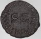 Claudius I Ae Quadrans.  Modius.  S - C. Coins: Ancient photo 1