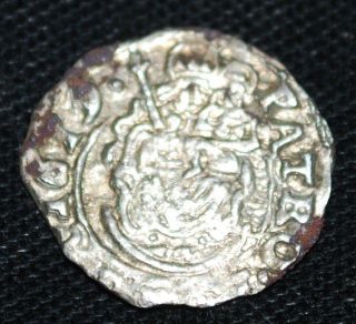 1619 Hungary Silver Denar - Matthias - 14mm/0.  42g - Madonna&child - Mary&christ - Tvc photo