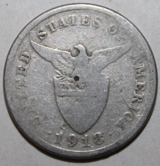 The Philippines (u.  S.  Administration) 5 Centavos Coin,  1918 - Km 164 - Five photo