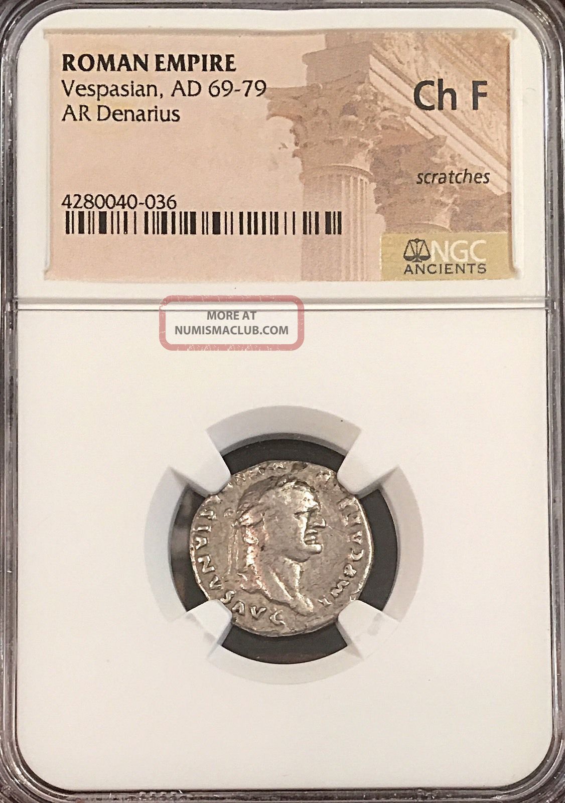 Vespasian Iovi Cvstos Ancient Roman Silver Denarius Ngc 3.  02g 12 Caesars Coins: Ancient photo