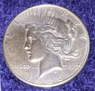 Us Peace Silver Dollar Coin $1.  00 - 1926 - S - photo