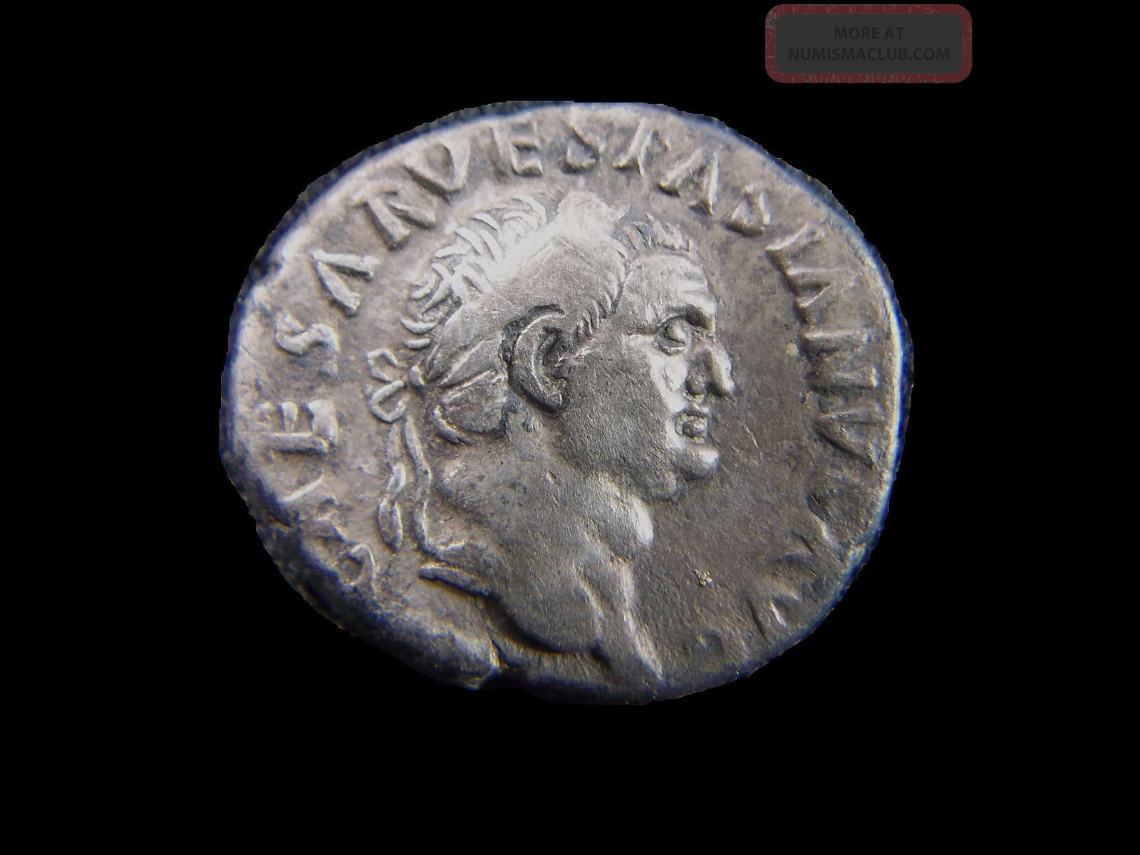 Silver Denarius Of Roman Emperor Vespasian, 77 - 79 Ad Cc6845
