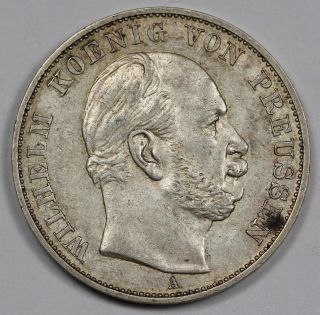 1871 A German States Prussia Thaler Victory Over France Silver Coin Xf,  Km 500 photo
