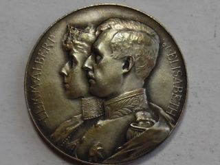 1914 Belgium - Gratitude For America Medal - State,  Ms - Silver photo