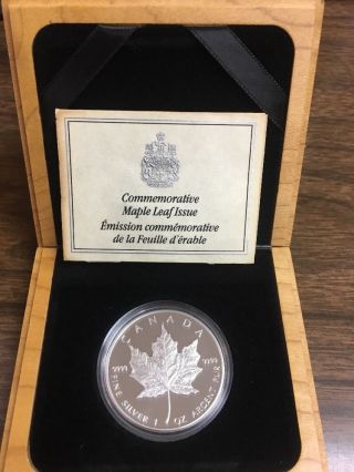 1989 $5 Canadian 1oz Proof Maple Leaf 9999 photo
