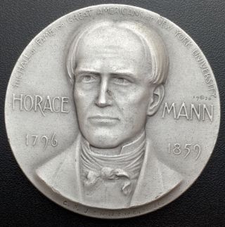 1970 Horace Mann Medallic Art Co N.  Y.  999 Silver Medal 2.  29 Oz (m2) photo