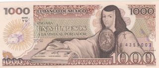 Mexico 1,  000 Pesos 19.  7.  1985 (pick 85) Unc photo
