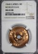 East Africa Bronze 1964 - H 10 Cents Ngc Ms65 Rb No Ruler Name Top Graded Km 40 Africa photo 1