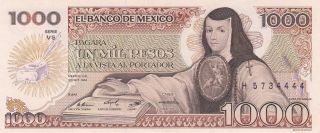 Mexico 1,  000 Pesos 30.  10.  1984 (pick 81) Unc photo
