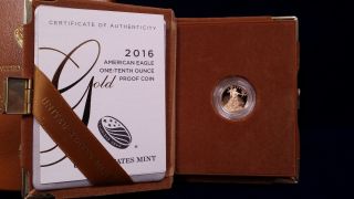 2016 American Gold Eagle One - Tenth Once Proof And photo