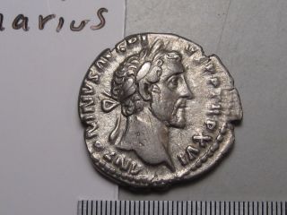 Roman; Antoninus Pius 138 - 61 Ad Silver Denarius.  Rev; Cos Iiii.  Vesta.  Ric 203. photo
