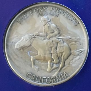 California Medallion,  American Revolution Bicentennial 1975,  Pony Express (box1) photo