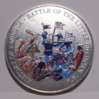 1976 History Of America Battle Of Little Big Horn Medal,  Bu photo