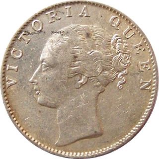 Scarce East India Company 1840 Silver Rupee Coin Madras Victoria Km - 457.  12 Au photo