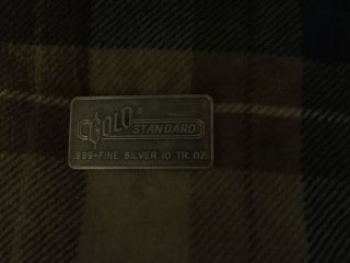 Engelhard Gold Standard Silver Bar.  10 Troy Oz.  Rare Non - Serialized. photo