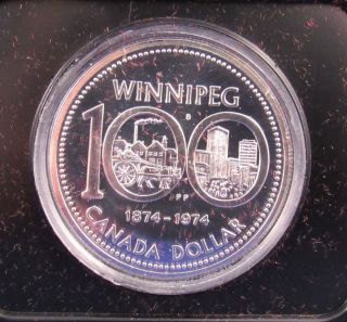 Canada 50 Silver Dollar 1874 - 1974 Winnipeg - - In photo