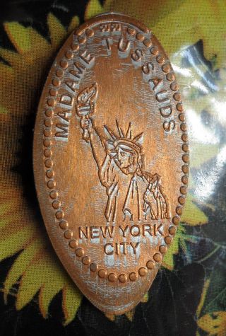 Statue Of Liberty Elongated Penny Ny Usa Cent Madame Tussauds Souvenir Coin photo