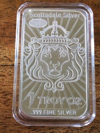 1oz 2014 Scottsdale Silver Niue Coinbar - Coin Bar -.  999 Silver Legal Tender photo
