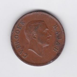 Sarawak Rajah C.  V.  Brooke One Cent Coin - 1937 photo